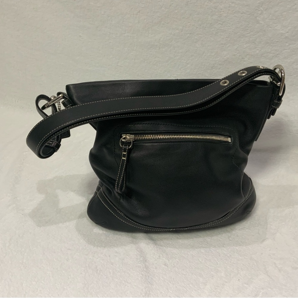 Black Leather Shoulder Bag